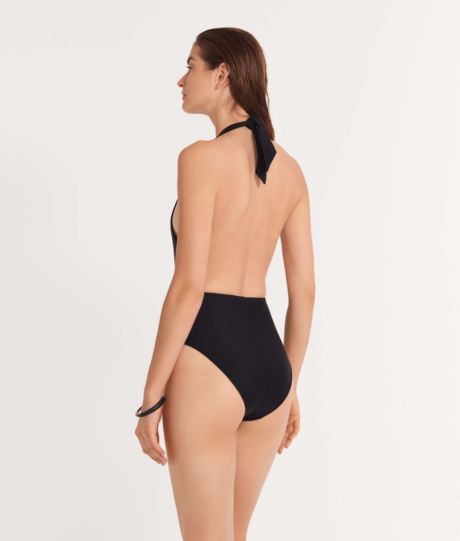 Ansea Tie Front One Piece Plunge Swimsuit – ansea