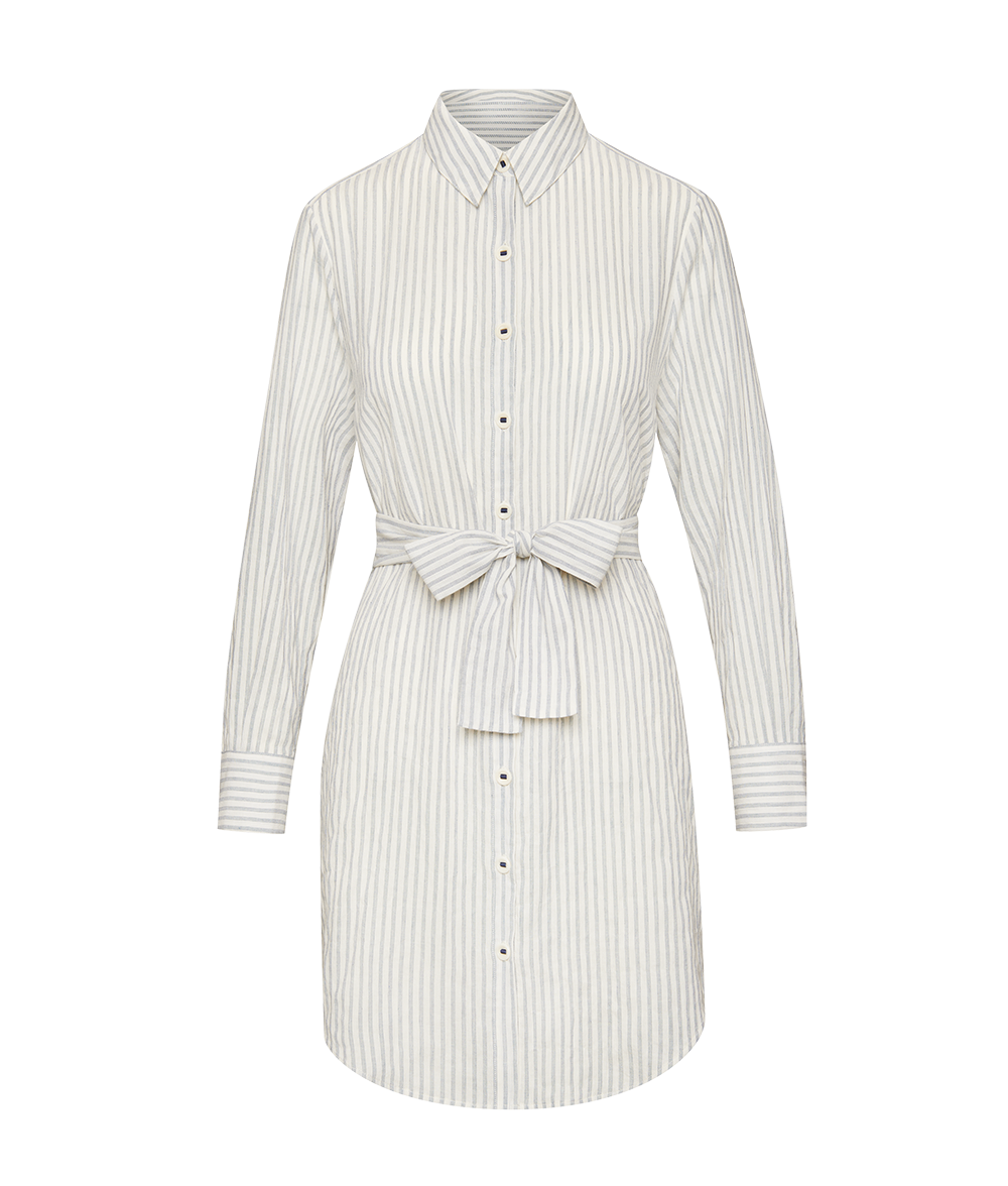 Ansea The Gauze Button Down Dress - White